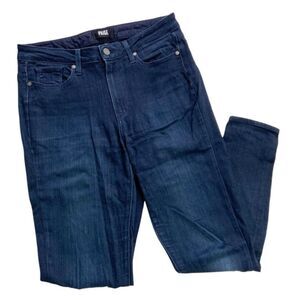 Paige Hoxton Ankle Lana Dark Dash High Rise Skinny Jeans Size 30